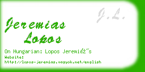 jeremias lopos business card